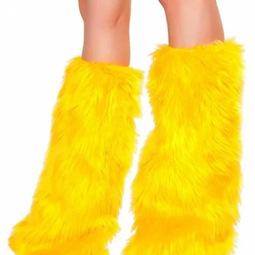 Roma Costume Sexy Fur Boot Covers Music Festival Wear
