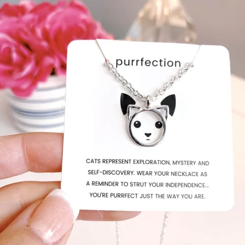 Bored Kitty Purrrrrfection Kitten Necklace