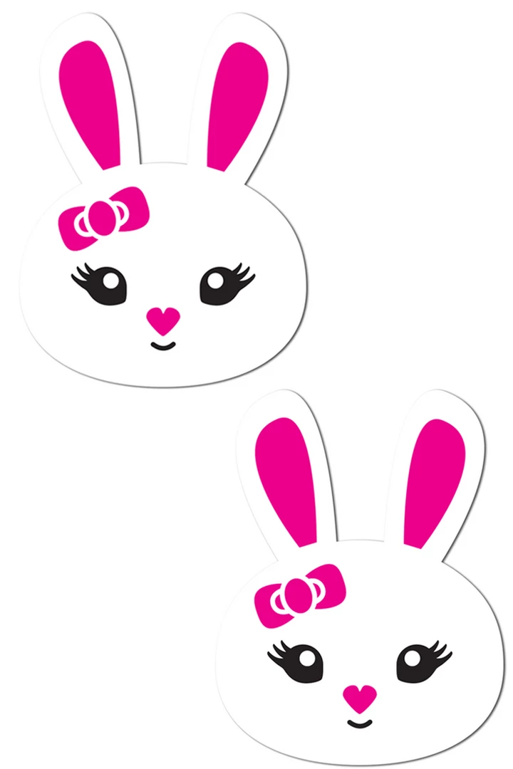Pastease Cute White Bunny Pasties 1 Pastease Cute White Bunny Pasties