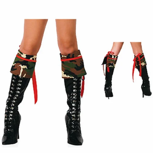 Roma Costume Boot Covers Camo Boot Cuffs
