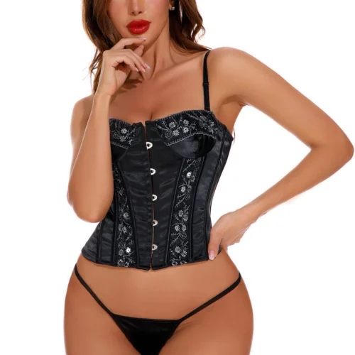 Coquette Lingerie Beaded Bustier Set