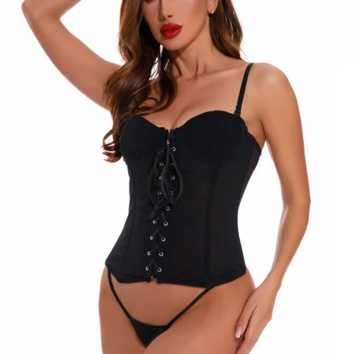 Coquette Basic Zip Front Bustier