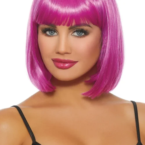 Dreamgirl Accessories Magenta Wig With Bangs
