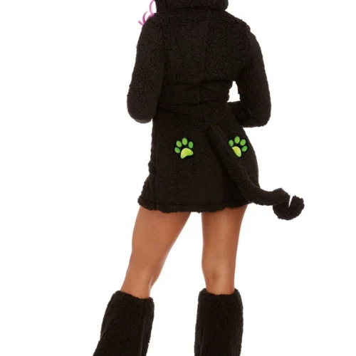 Dreamgirl Sexy Halloween Costumes Fuzzy Black Cat Costume