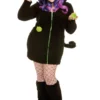 Dreamgirl Plus Size Fuzzy Black Cat Costume