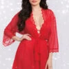 Dreamgirl Lingerie Rouge Chemise And Robe