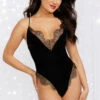 Dreamgirl Teddy Lingerie Black Velvet Teddy