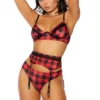 Elegant Moments Buffalo Plaid Bra Set