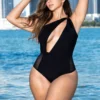 Mapalé Plus Size Split Front Monokini
