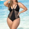 Mapalé Plus Size Mesh Underwire One Piece