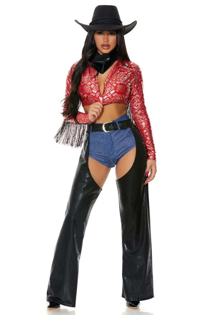 Forplay Plus Size Saddle Up Cowgirl Costume 2 Forplay Plus Size Saddle Up Cowgirl Costume