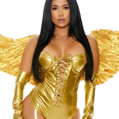 Forplay Heaven Sent Golden Angel Costume