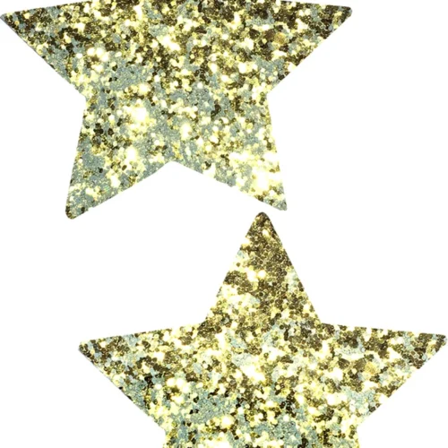 NevaNude Chunky Gold Glitter Star Pasties