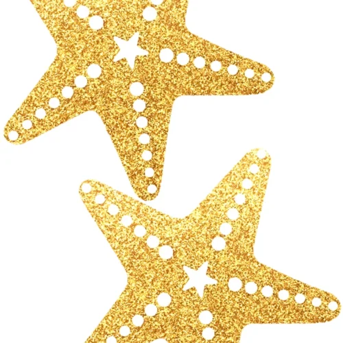 NevaNude Sparkle Gold Glitter Sexy Starfish Nipple Pasties