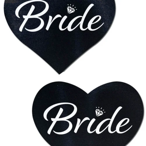 Pastease Bride Black Heart Pasties