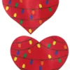 Pastease Christmas Lights Heart Nipple Pasties Lingerie