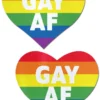 Pastease Gay AF On Rainbow Heart Pasties