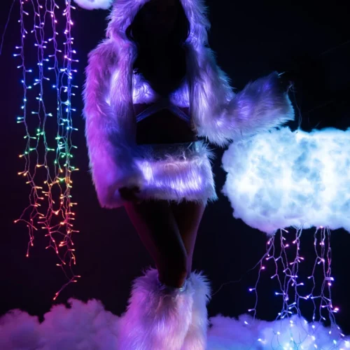 J. Valentine Clothing Furry Light Up Skirt