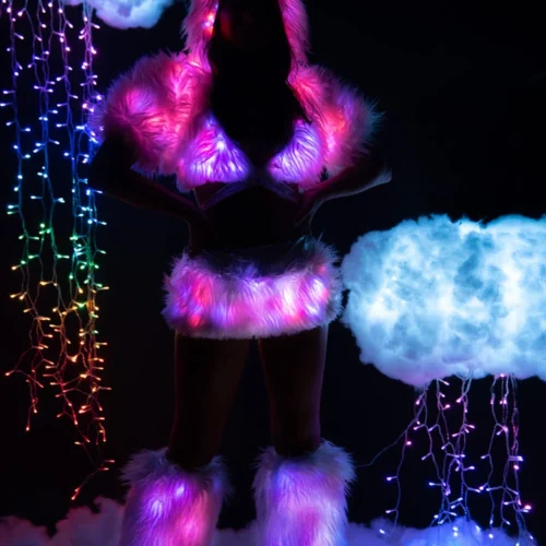 J. Valentine Light Up Hooded Shrug Clothing