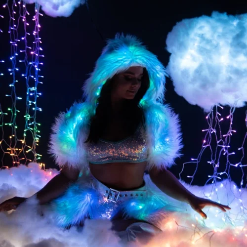 J. Valentine Light Up Hooded Shrug Clothing