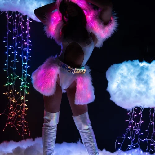 J. Valentine Light Up Hooded Shrug Clothing