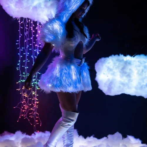 J. Valentine Light Up Hooded Shrug Clothing