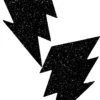 NevaNude Black Malice Glitter Bolt Pasties