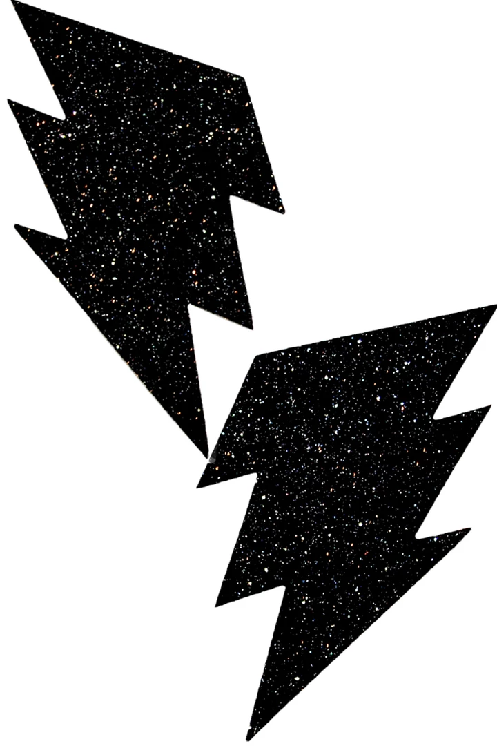 NevaNude Black Malice Glitter Bolt Pasties 1 NevaNude Black Malice Glitter Bolt Pasties