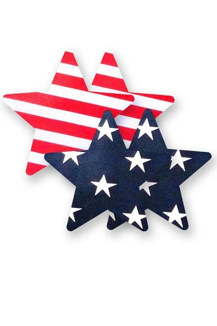 Bristols Six Star Spangled Pasties Nippies Style 2 Bristols Six Star Spangled Pasties Nippies Style