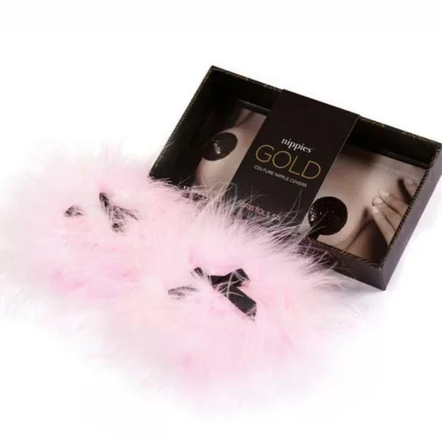 Bristols Six Fuzzy Pink Gold Candy Pasties