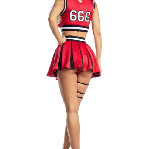 Party King Sexy Halloween Costumes Hellbent Cheerleader Costume
