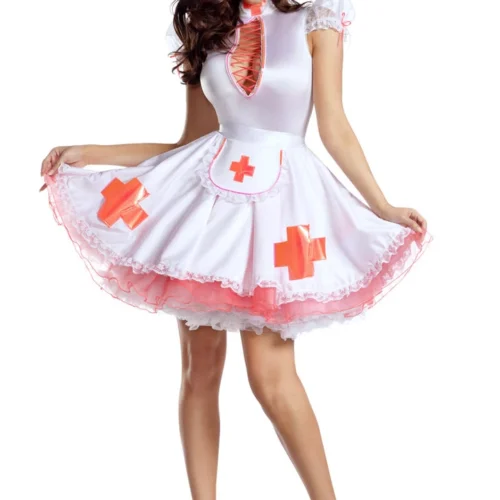 Party King Neon Dreams Nurse Costume Sexy Halloween Costumes