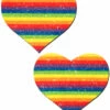 Pastease Glittering Rainbow Heart Pasties