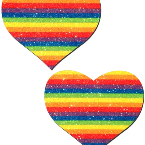 Pastease Glittering Rainbow Heart Pasties