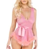 Roma Costume Retro Mesh And Marabou Babydoll