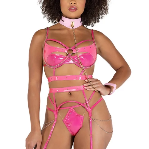 Elegant Moments Vinyl And Chains Bra Set Lingerie 13 Elegant Moments Vinyl And Chains Bra Set Lingerie