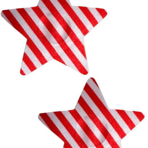 GE Apparel Red And White Star Nipple Pasties