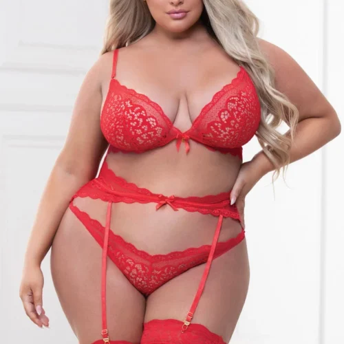 Seven Till Midnight Plus Size Midnight Kisses Bra Set