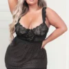 Seven Till Midnight Plus Size Heart's Desire Mesh Babydoll
