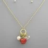 3WISHES Strawberry Charm Set Jewerly