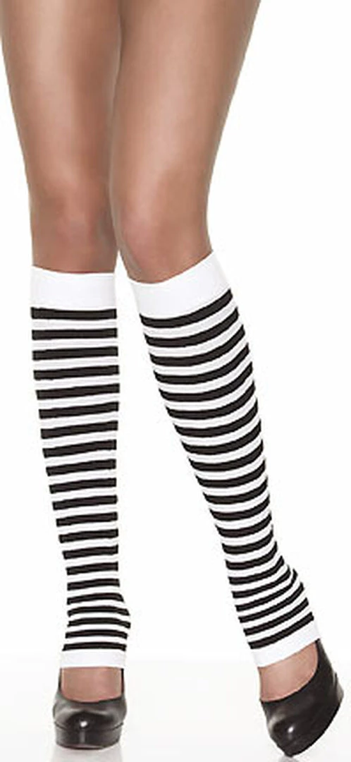 Leg Avenue Hosiery Opaque Nylon Stripe Leg Warmers