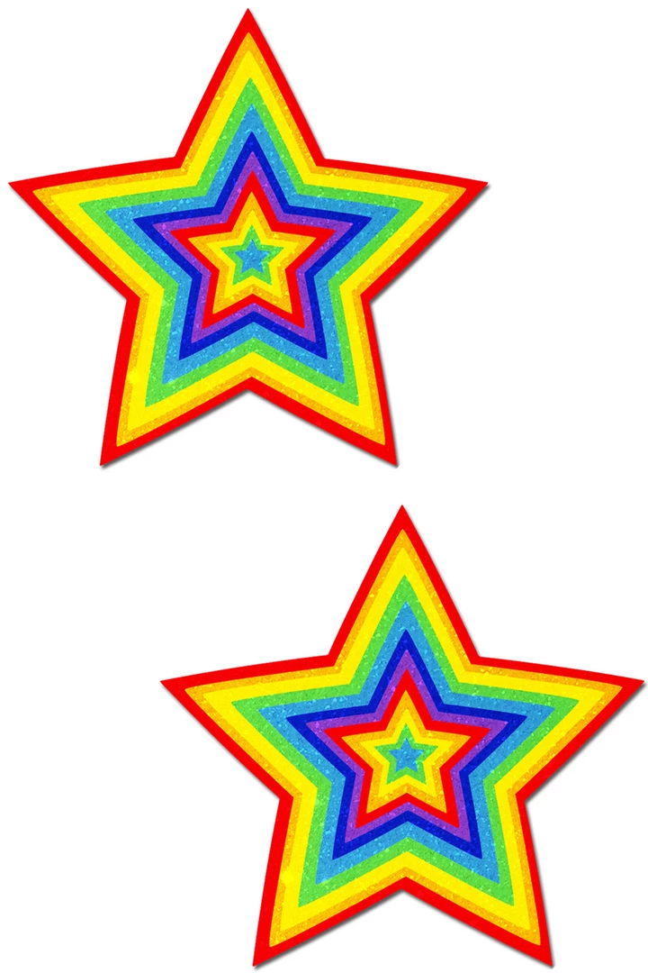 Pastease Velvet Stars Rainbow Pumping Pasties 1 Pastease Velvet Stars Rainbow Pumping Pasties