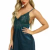 3WISHES Jewel Tone Satin Chemise