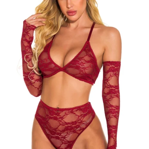 3WISHES Lingerie In Your Arms Lacy Bra Set