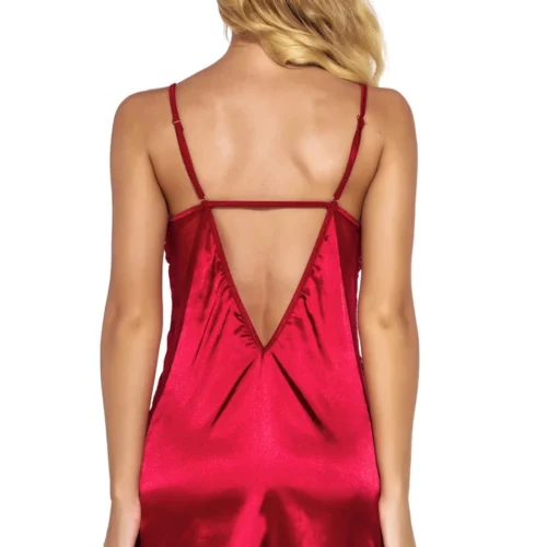 3WISHES Sexy Satin And Lace Chemise Lingerie