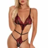 3WISHES Lingerie Skimpy Lace Teddy