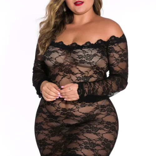 3WISHES Plus Size Off The Shoulder Chemise