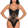 3WISHES Belted Lace Teddy