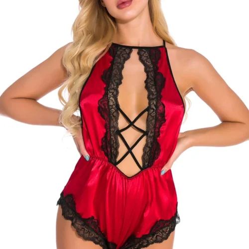 3WISHES Satin Desires Romper