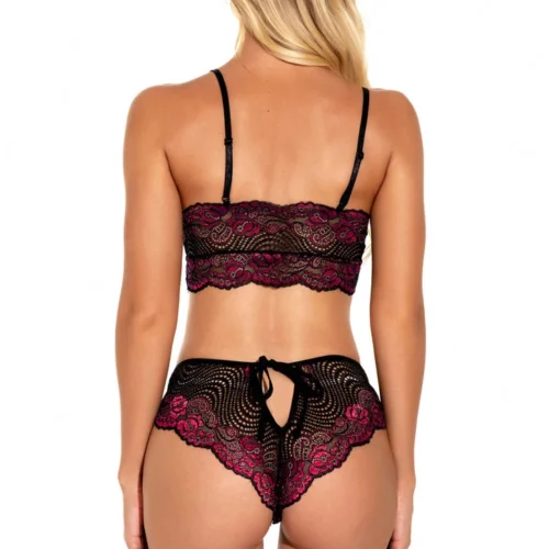 3WISHES Lacy Contrast Bra Set
